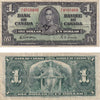 BC-21c 1937 Canada $1 Gordon-Towers, A/L, VF-EF (VF30)