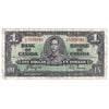 BC-21c 1937 Canada $1 Gordon-Towers, S/M, F-VF (F15)
