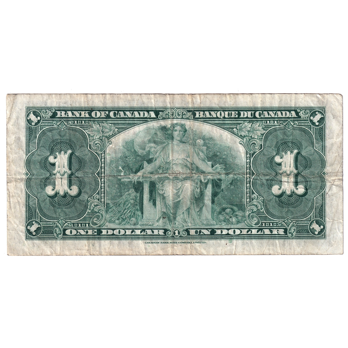 BC-21c 1937 Canada $1 Gordon-Towers, S/M, F-VF (F15)