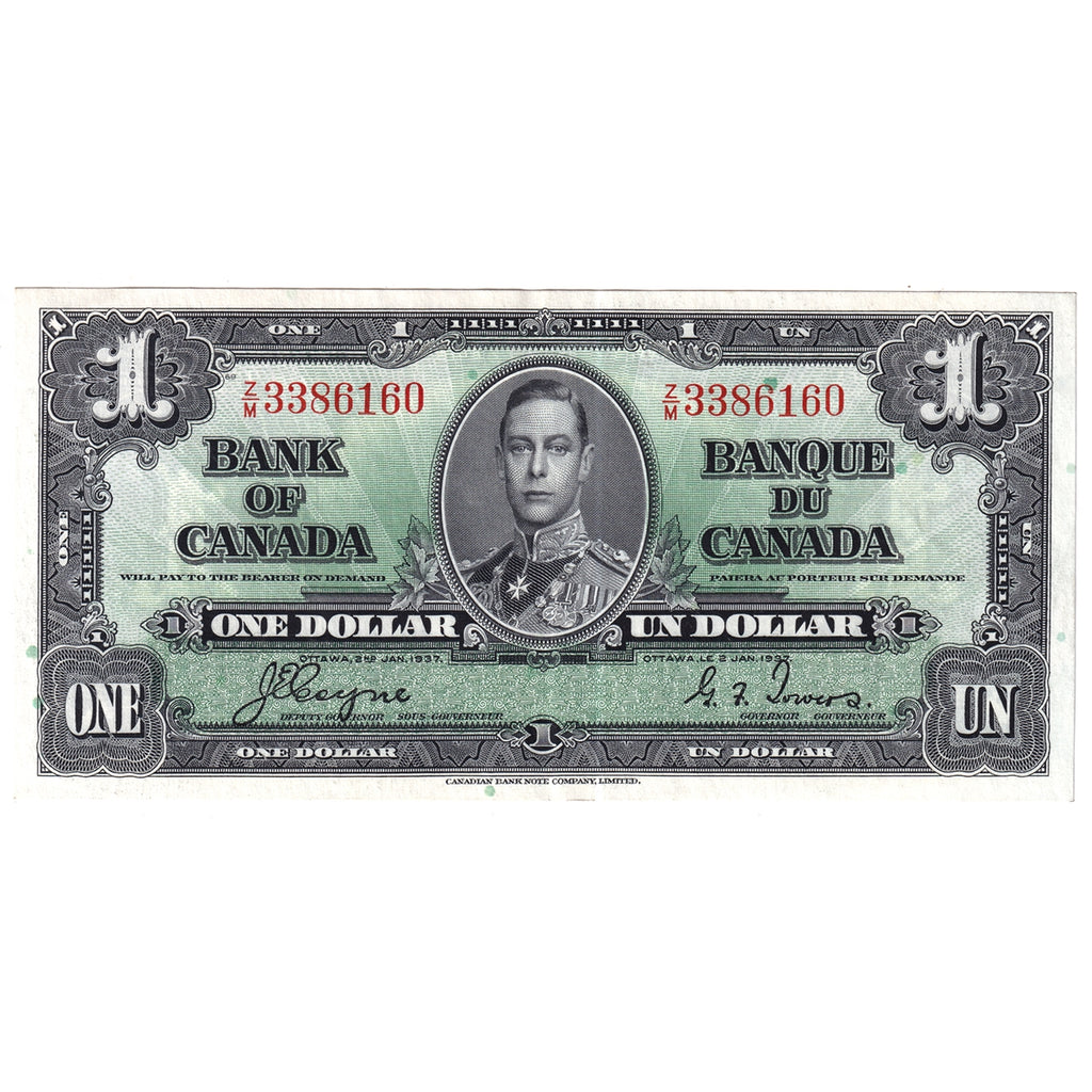 BC-21d 1937 Canada $1 Coyne-Towers, Z/M, EF-AU (EF45)