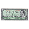 BC-29b 1954 Canada $1 Beattie-Coyne, Devil's Face, O/A, Almost Uncirculated (AU50)