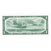 BC-29b 1954 Canada $1 Beattie-Coyne, Devil's Face, O/A, Almost Uncirculated (AU50)
