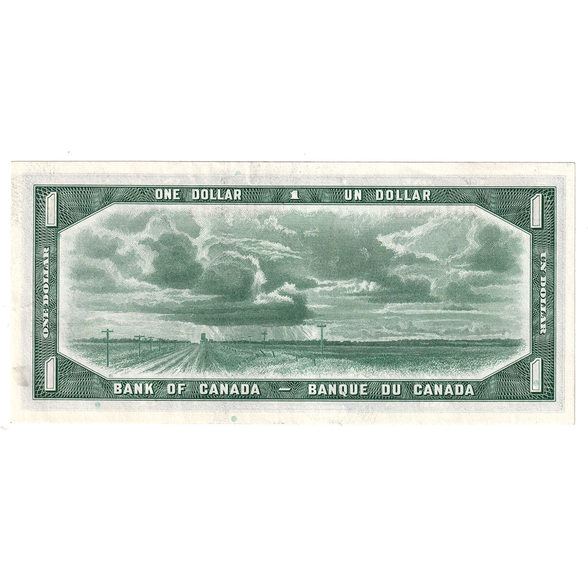 BC-37b 1954 Canada $1 Beattie-Rasminsky, N/N, Almost Uncirculated (AU50)