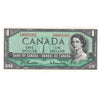 BC-37b 1954 Canada $1 Beattie-Rasminsky, V/N, Almost Uncirculated (AU50)