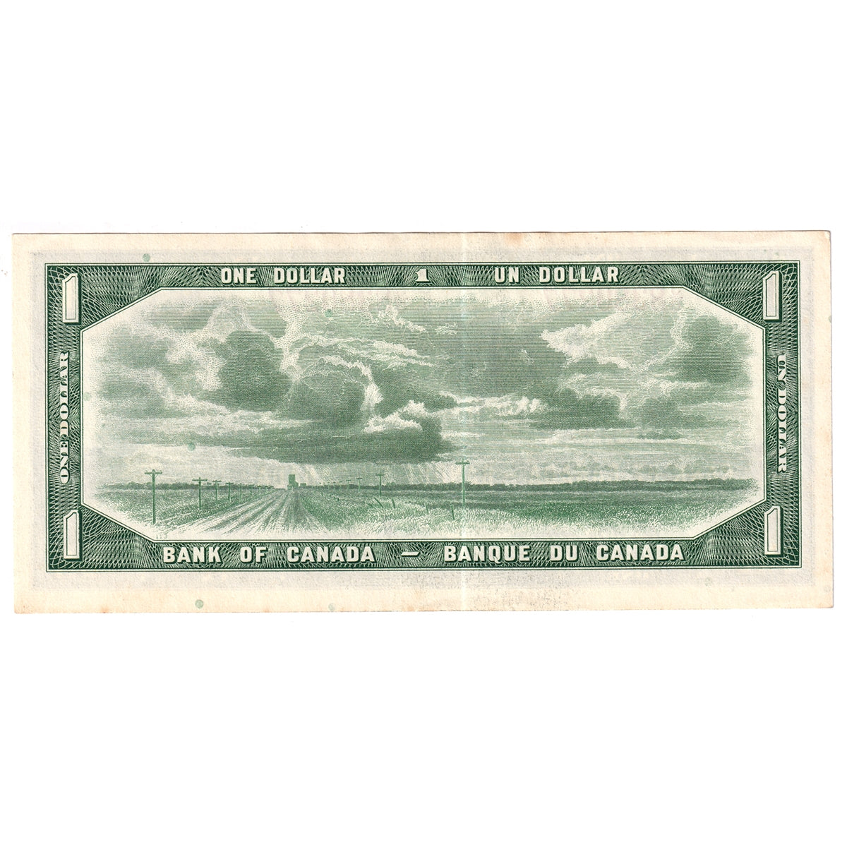 BC-37b 1954 Canada $1 Beattie-Rasminsky, J/O, AU-UNC (AU55)