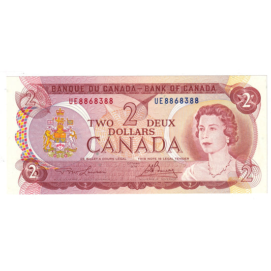 BC-47a 1974 Canada $2 Lawson-Bouey, UE, Choice Uncirculated (MS63)