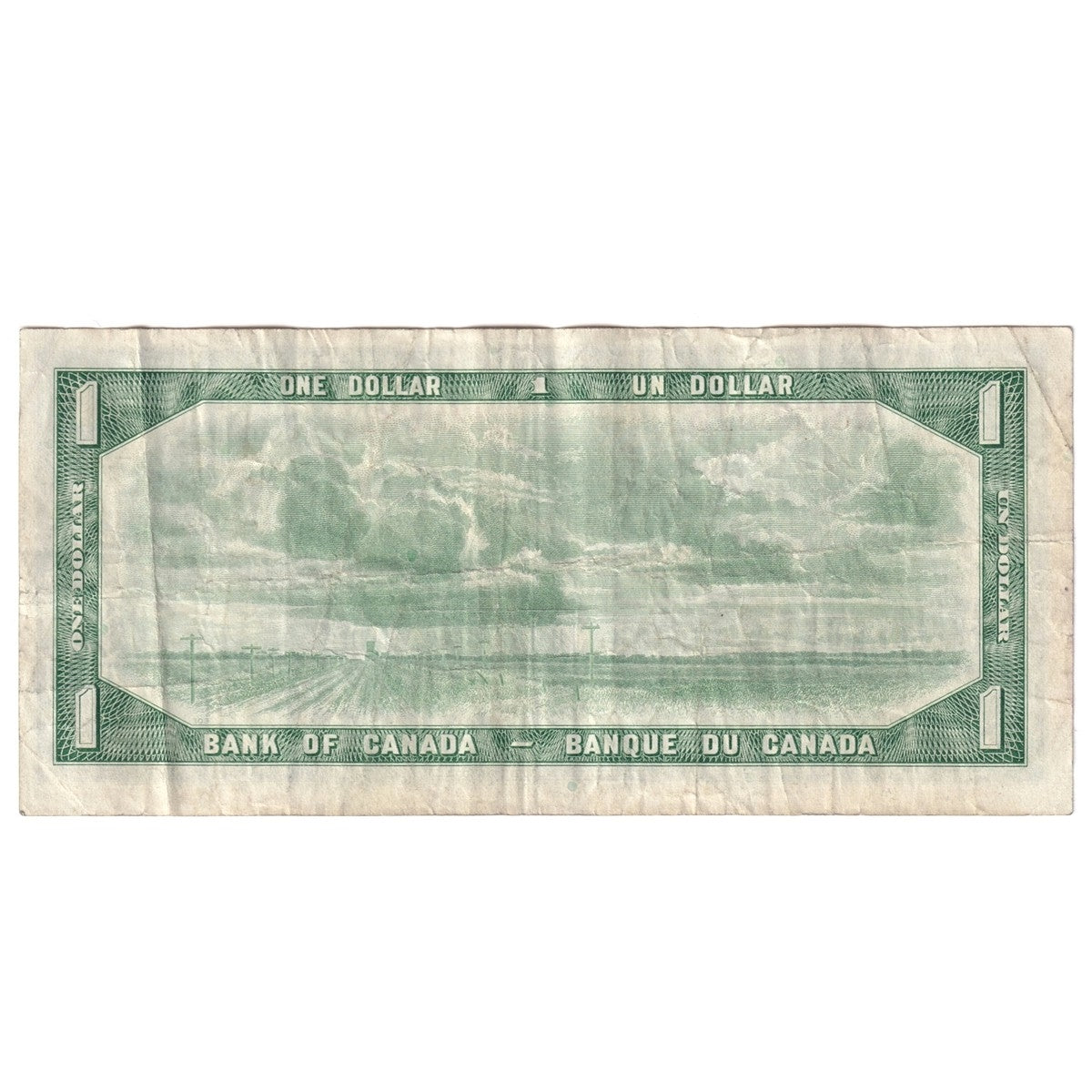 BC-37b 1954 Canada $1 Beattie-Rasminsky, W/N no FPN, Very Fine (VF20)