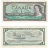 BC-37b-i 1954 Canada $1 Beattie-Rasminsky, I/Z, Choice Uncirculated (CUNC63)