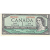 BC-37b-i 1954 Canada $1 Beattie-Rasminsky, G/F, AU-UNC (AU55)