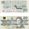 BC-58aA-i 1991 Canada $20 EIX with Serifs, Circ