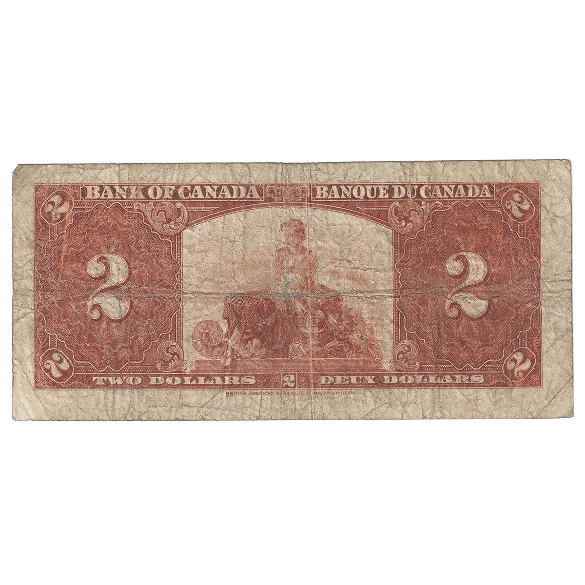 BC-22c 1937 Canada $2 Coyne-Towers, D/R, Very Good (VG8)