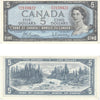 BC-39b 1954 Canada $5 Beattie-Rasminsky, C/X, Almost Uncirculated (AU50)