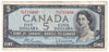 BC-39b 1954 Canada $5 Beattie-Rasminsky, N/X, F-VF (F15)