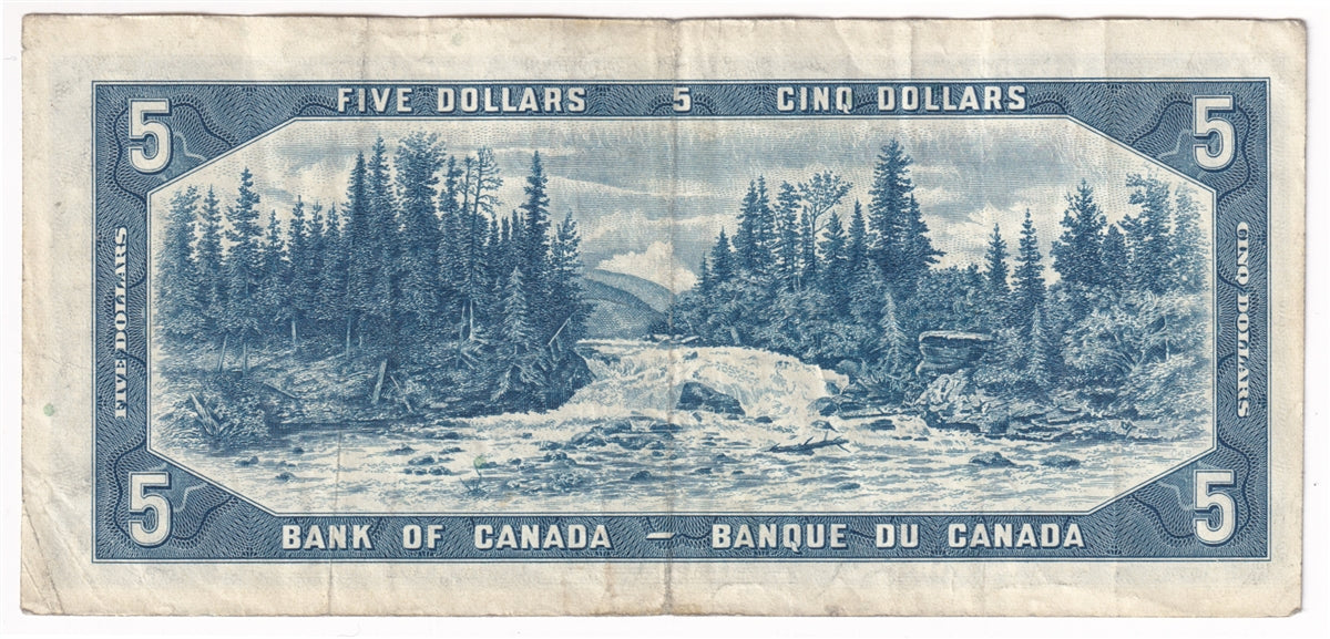 BC-39b 1954 Canada $5 Beattie-Rasminsky, N/X, F-VF (F15)