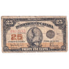 DC-24a 1923 Dominion 25-cent Shinplaster, Hyndman-Saunders, Authorized, CIRC