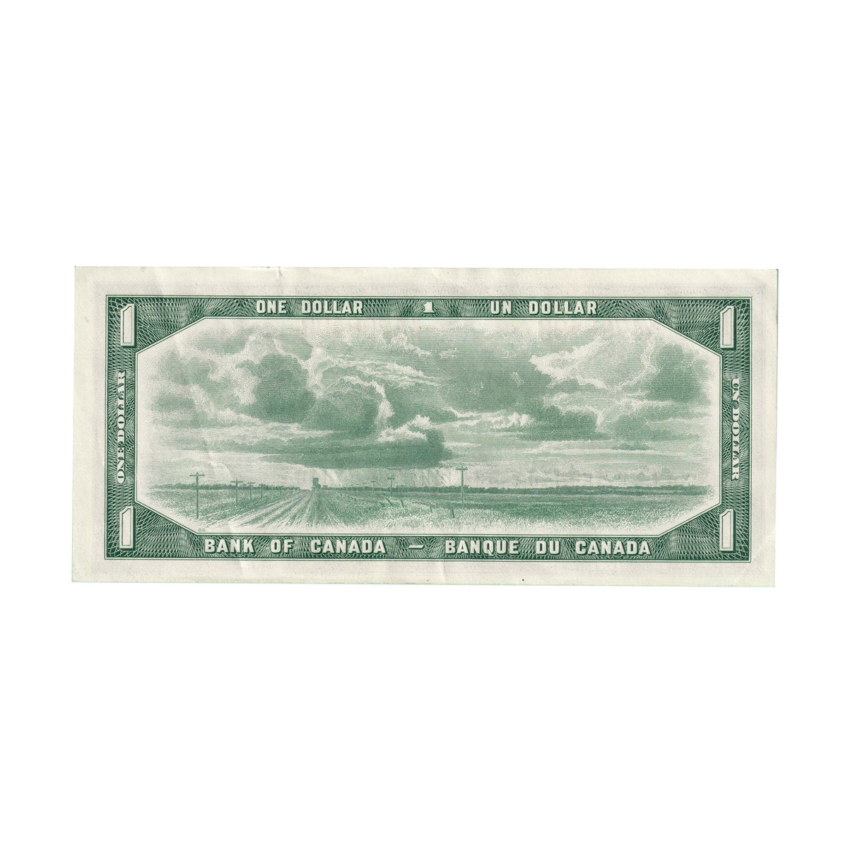 BC-37b 1954 Canada $1 Beattie-Rasminsky, V/N, EF-AU (EF45)