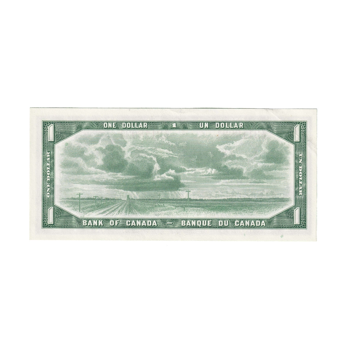 BC-37b 1954 Canada $1 Beattie-Rasminsky, Y/N, Almost Uncirculated (AU50)