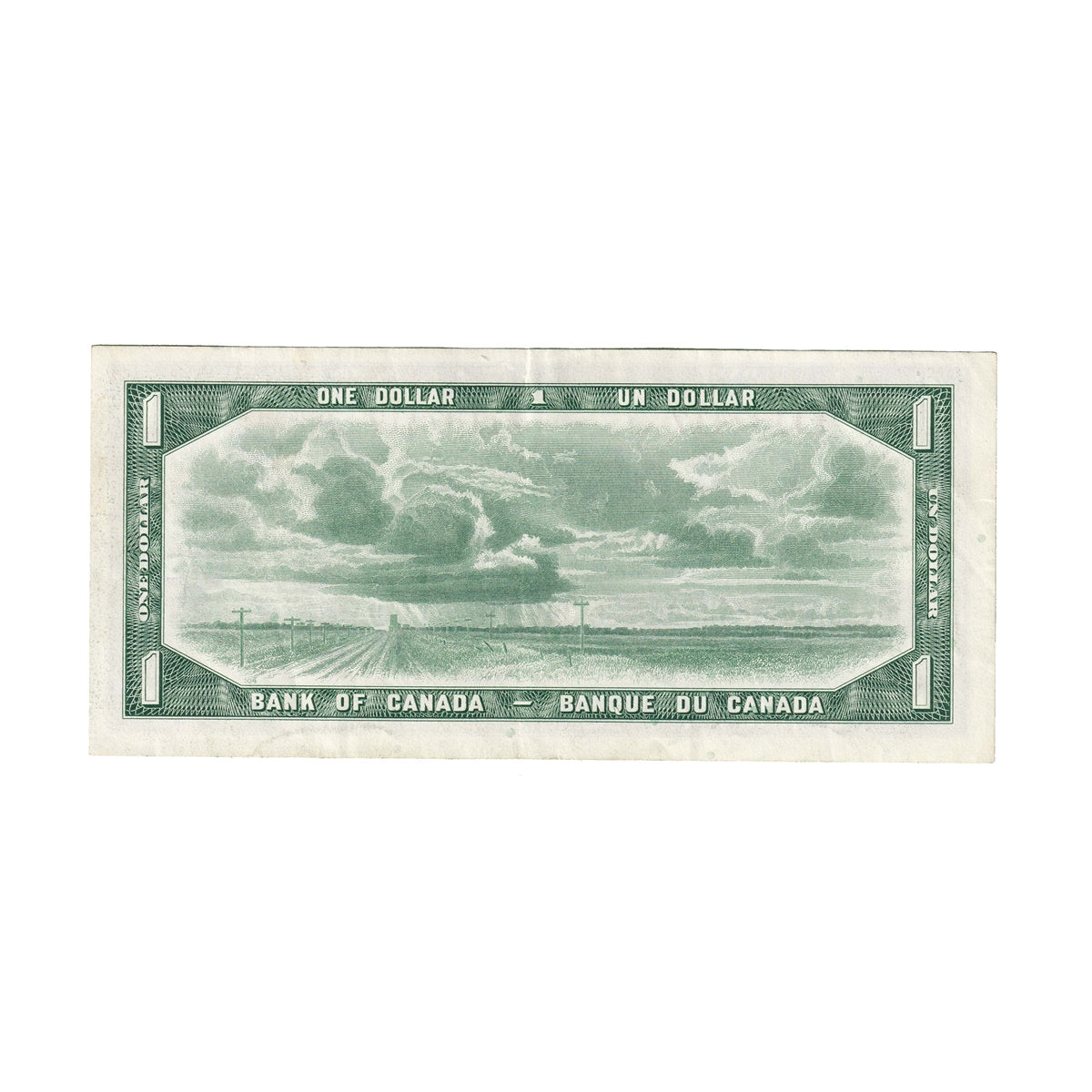 BC-37b 1954 Canada $1 Beattie-Rasminsky, C/O, Extra Fine (EF40)