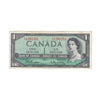 BC-37b 1954 Canada $1 Beattie-Rasminsky, I/O, Extra Fine (EF40)