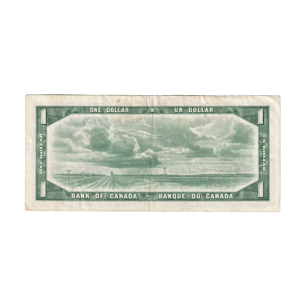 BC-37b 1954 Canada $1 Beattie-Rasminsky, I/O, Extra Fine (EF40)
