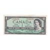 BC-37b 1954 Canada $1 Beattie-Rasminsky, I/Y, Extra Fine (EF40)