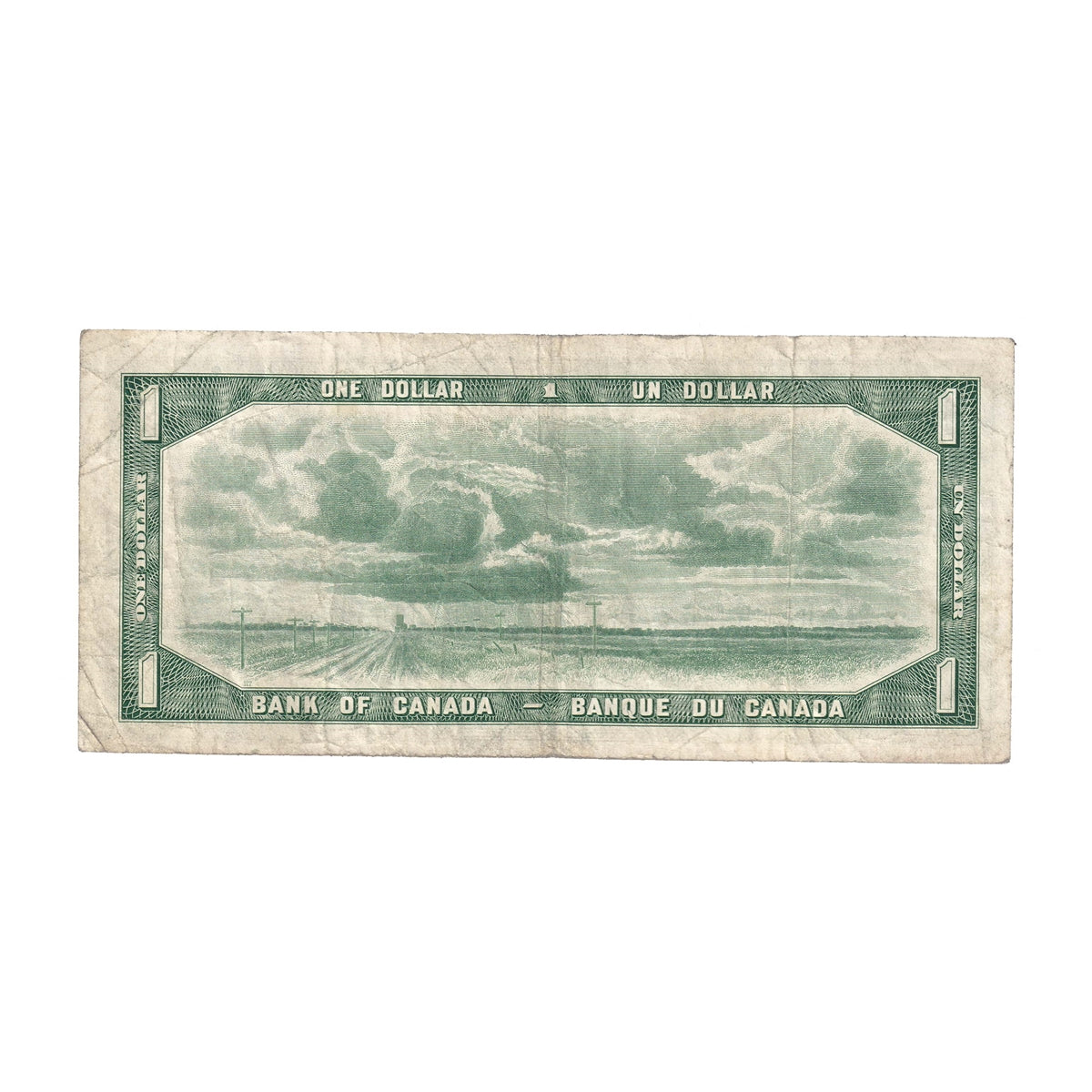 BC-37bA 1954 Canada $1 Beattie-Rasminsky, *M/Y, Fine (F12)