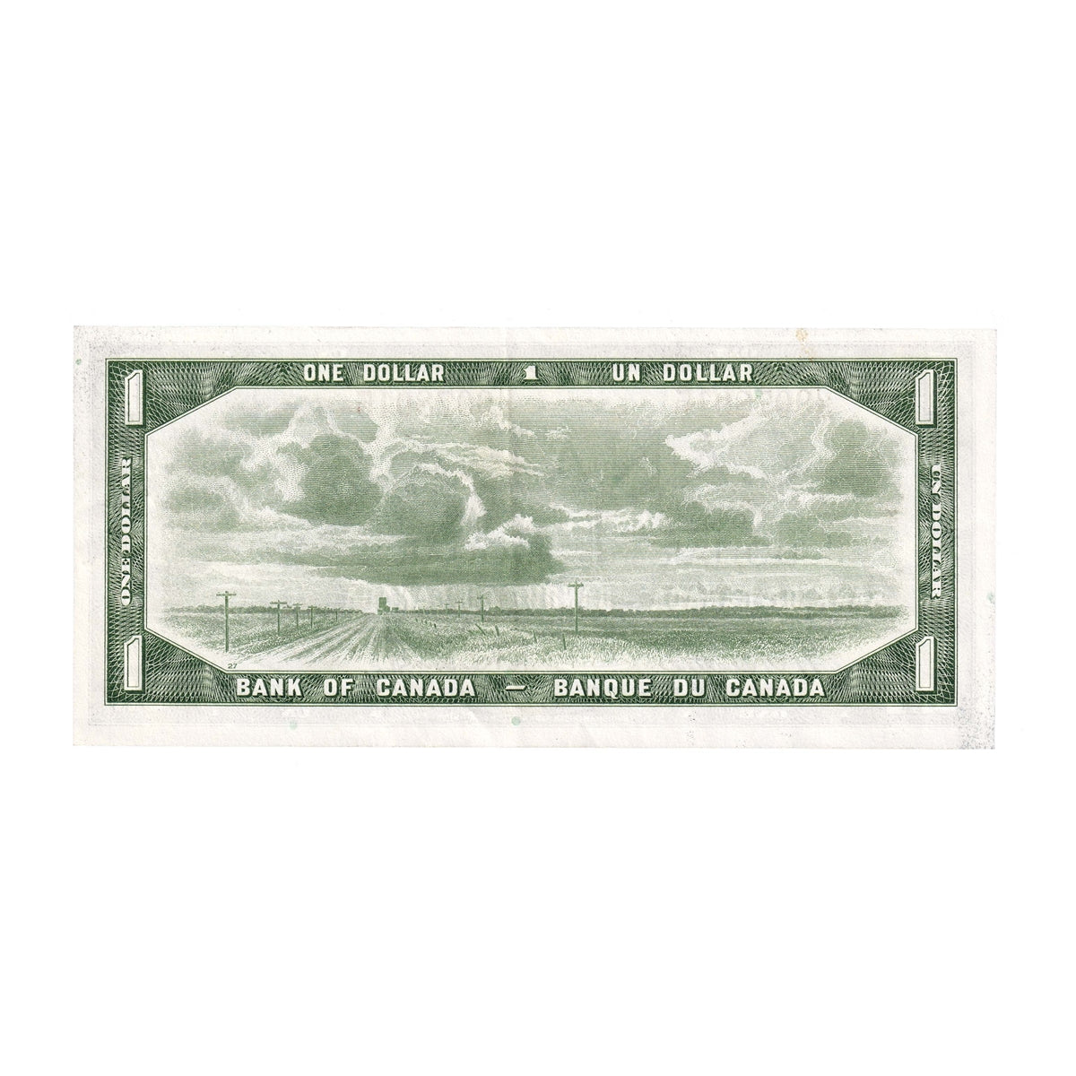 BC-37b-i 1954 Canada $1 Beattie-Rasminsky, J/M, EF-AU (EF45)