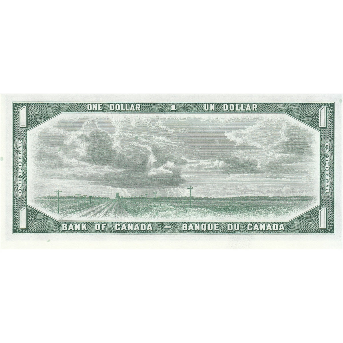 BC-37a 1954 Canada $1 Beattie-Coyne, O/L, Choice Uncirculated (CUNC63)