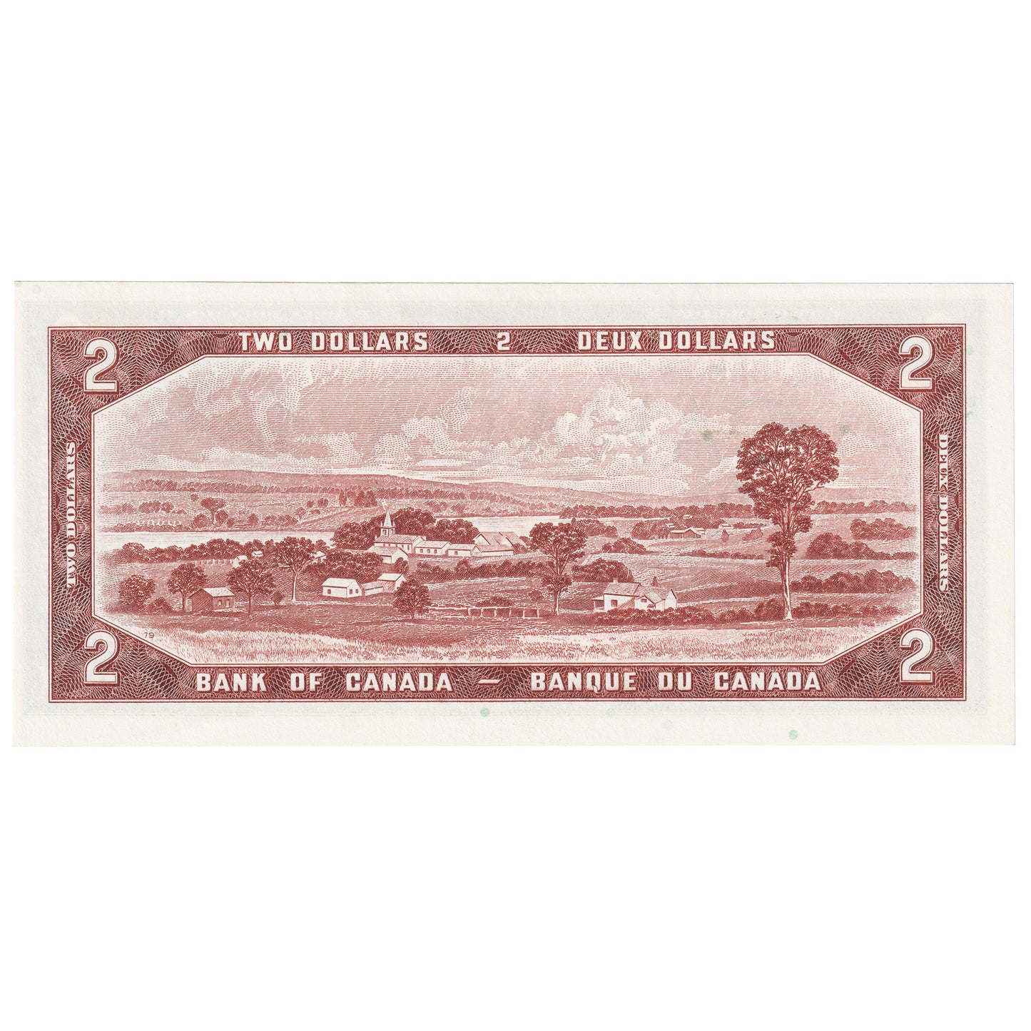 BC-38b 1954 Canada $2 Beattie-Rasminsky, K/R, AU-UNC (AU55)