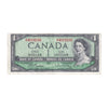 BC-37b-i 1954 Canada $1 Beattie-Rasminsky, C/P, Extra Fine (EF40)