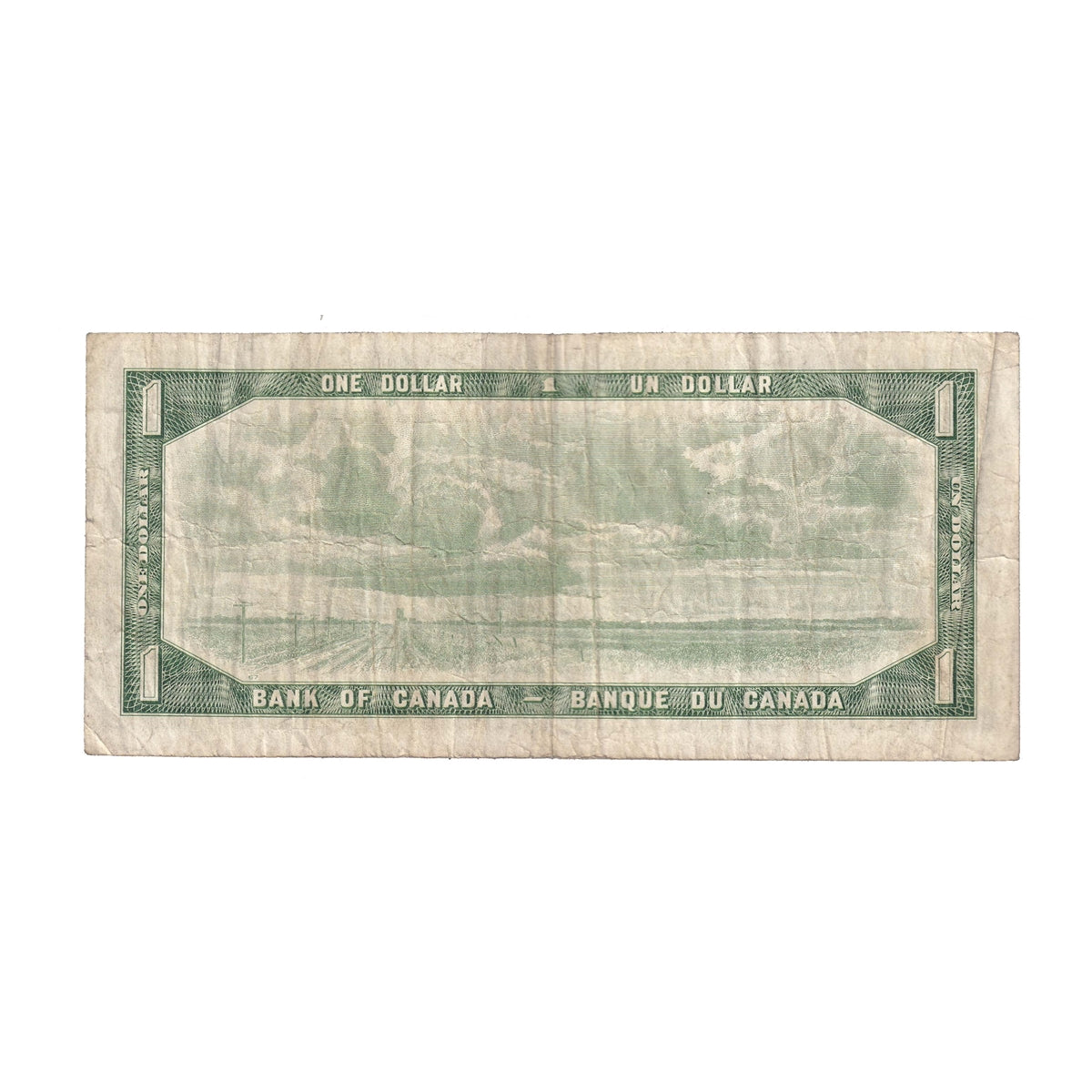 BC-37b-i 1954 Canada $1 Beattie-Rasminsky, F/P, Fine (F12)