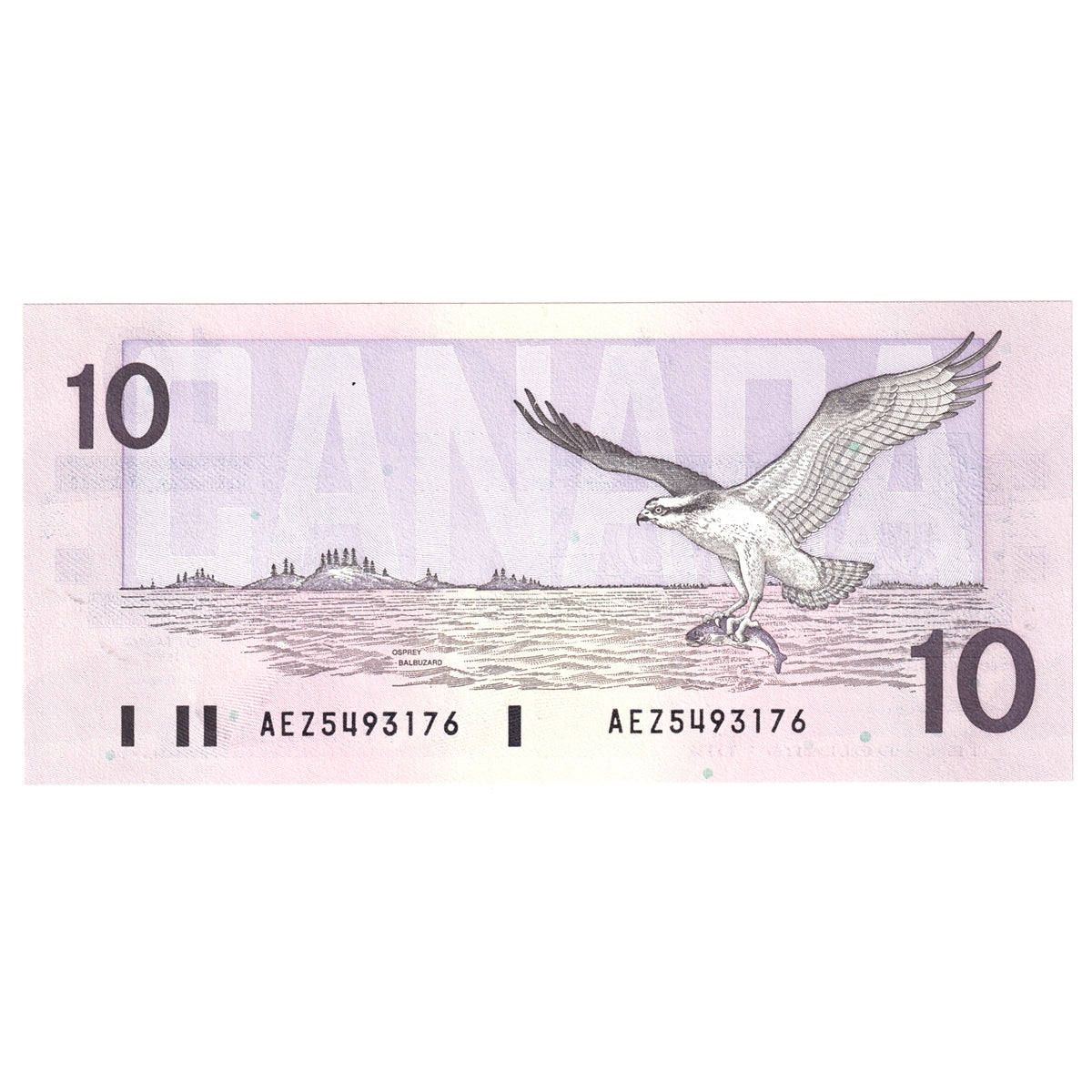BC-57a 1989 Canada $10 Thiessen-Crow, AEZ, Choice Uncirculated (CUNC63)