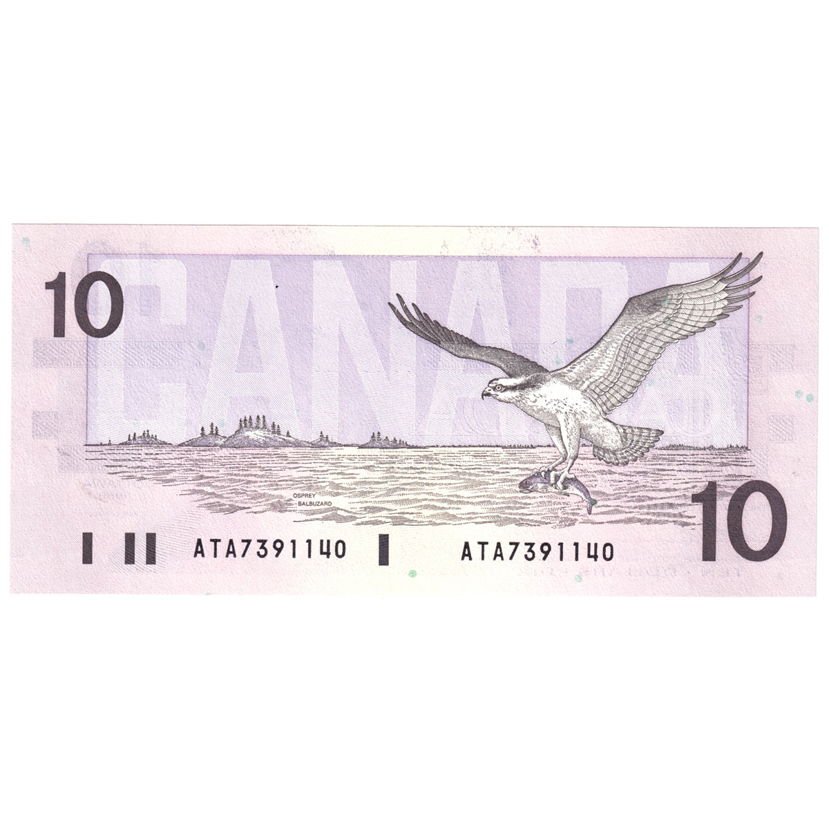 BC-57a 1989 Canada $10 Thiessen-Crow, ATA, Choice Uncirculated (CUNC63)