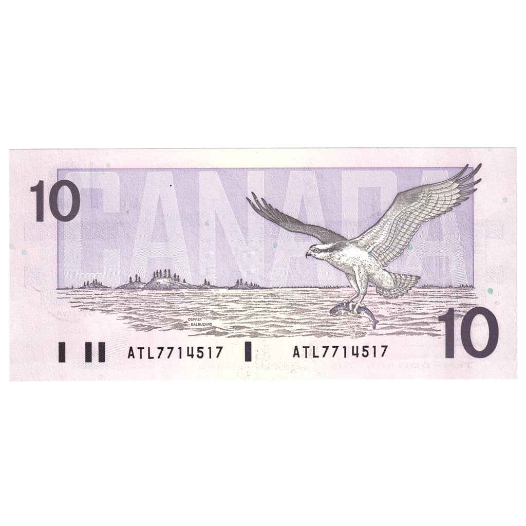 BC-57a 1989 Canada $10 Thiessen-Crow, ATL, Uncirculated (MS60)