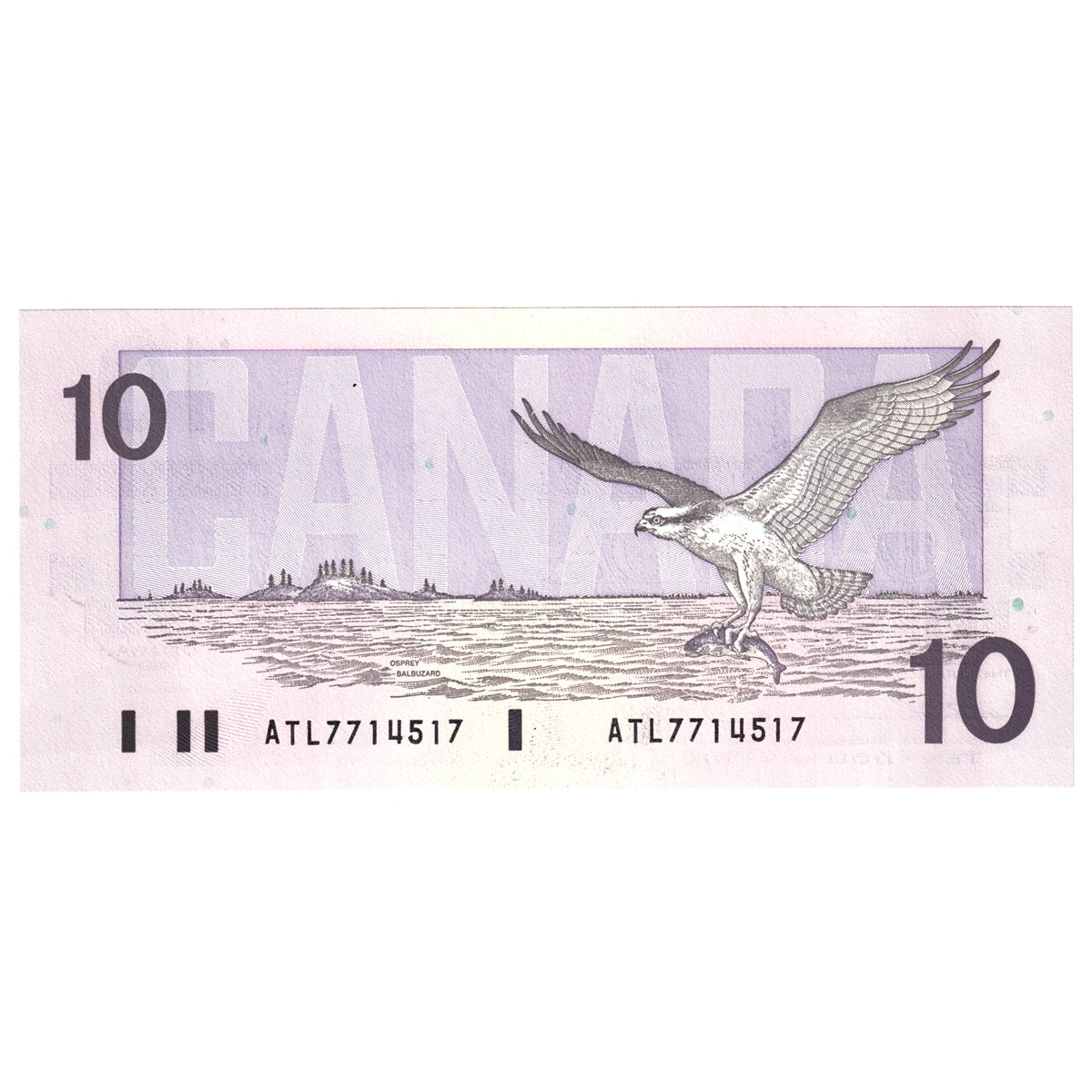 BC-57a 1989 Canada $10 Thiessen-Crow, ATL, Uncirculated (MS60)