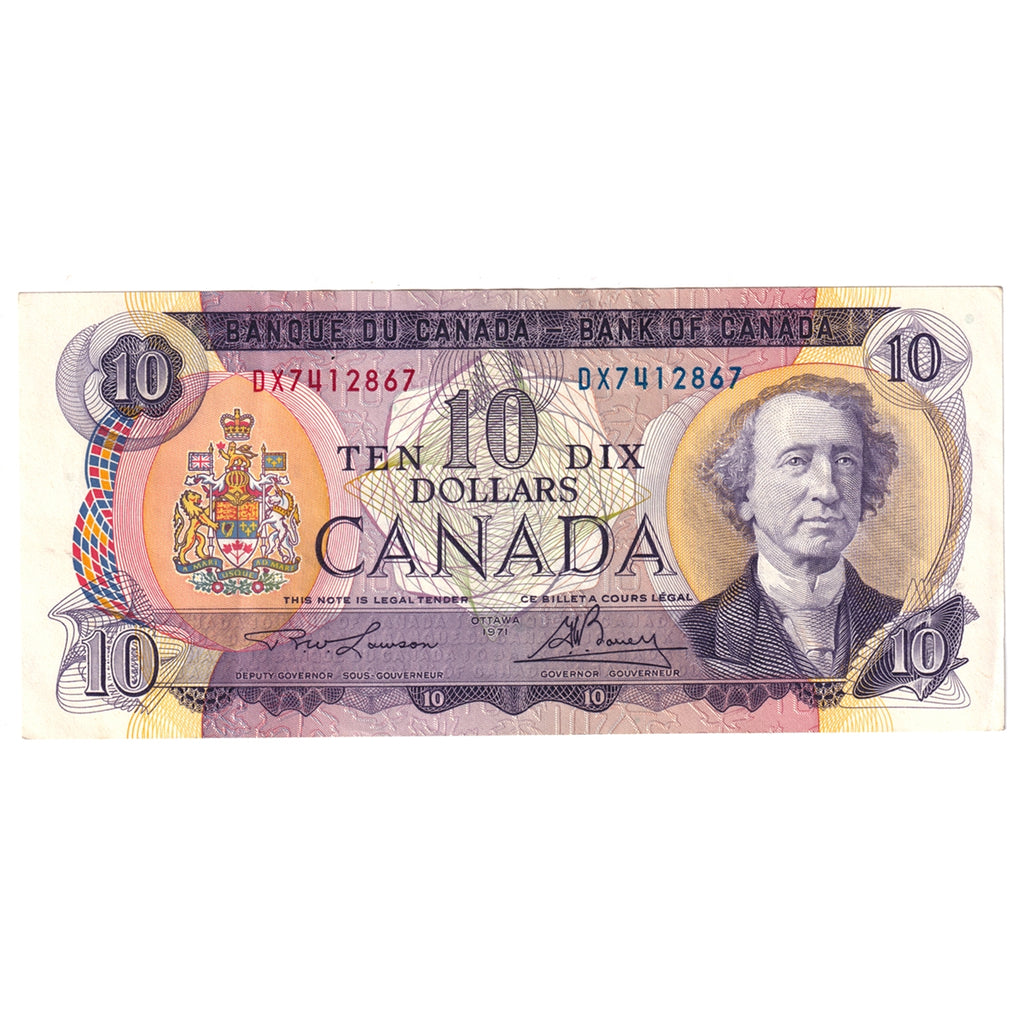 BC-49c 1971 Canada $10 Lawson-Bouey, DX, EF-AU (EF45)