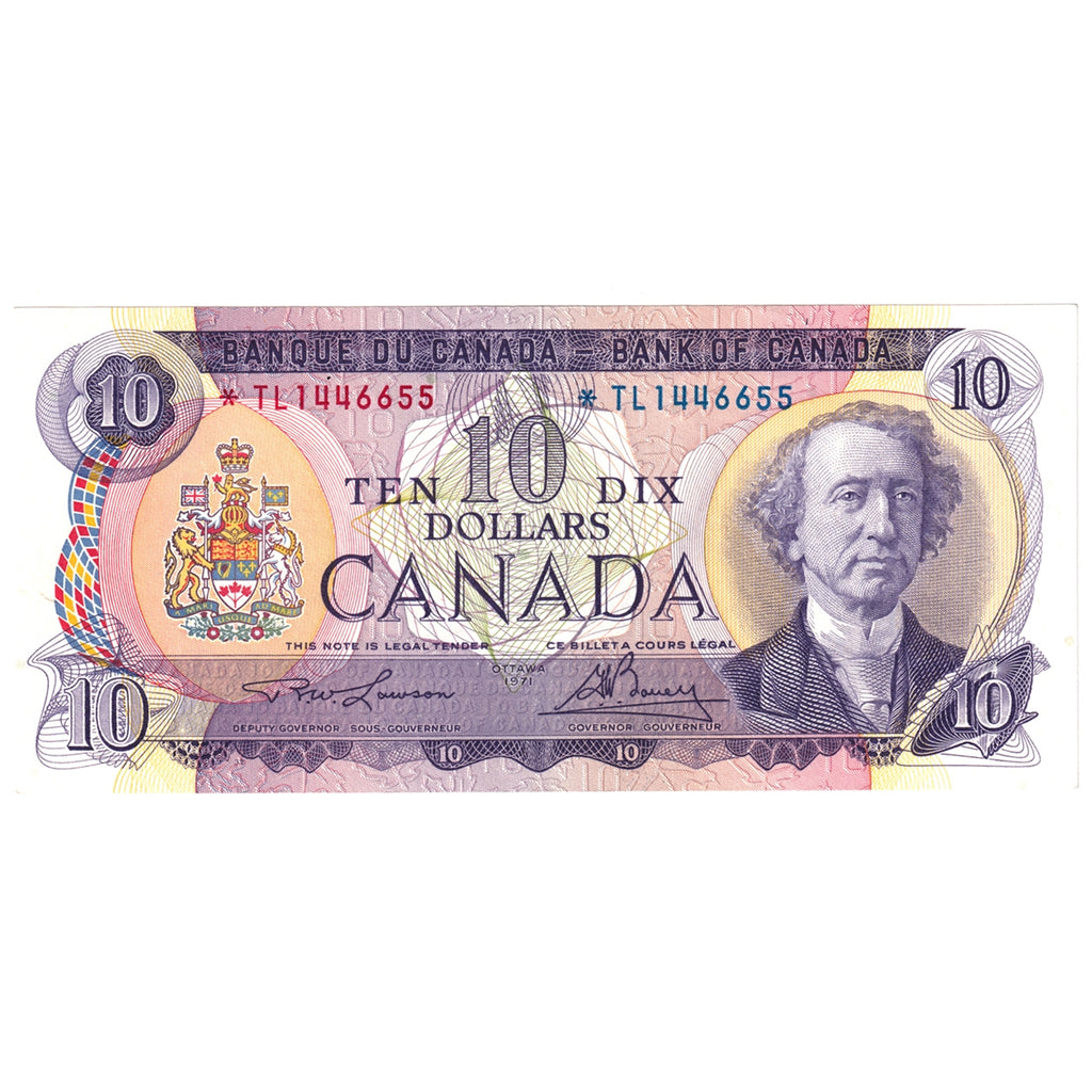 BC-49cA 1971 Canada $10 Lawson-Bouey, *TL, Extra Fine (EF40)