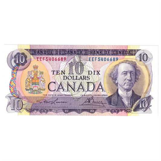 BC-49c-i 1971 Canada $10 Lawson-Bouey, EEF, Uncirculated (MS60)