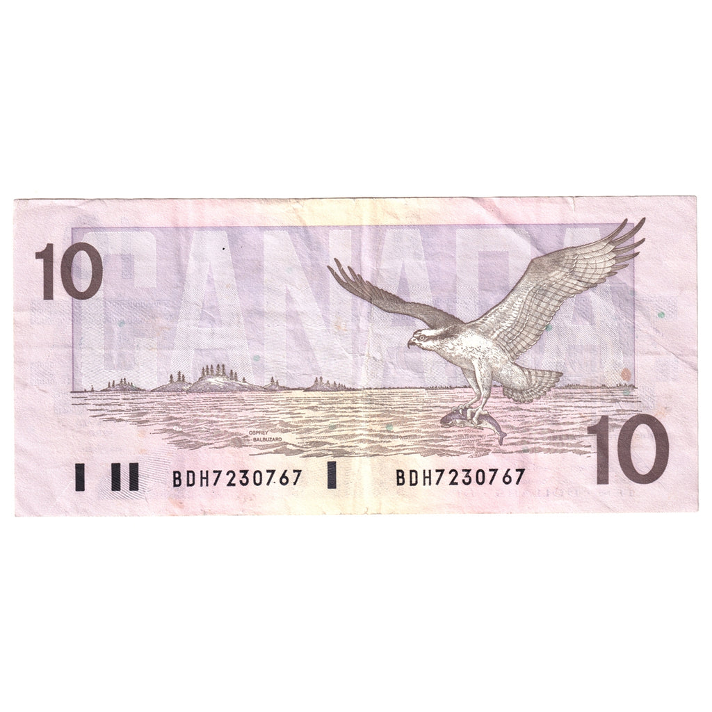 BC-57b 1989 Canada $10 Bonin-Thiessen, BDH, Circ