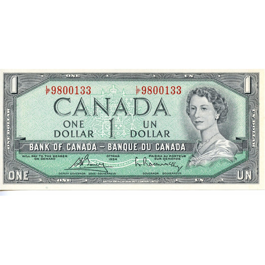 BC-37c 1954 Canada $1 Bouey-Rasminsky, L/F, CUNC