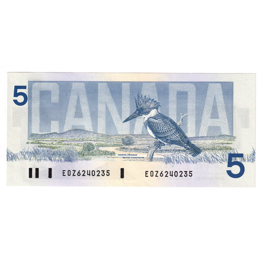 BC-56a-i 1986 Canada $5 Crow-Bouey, EOZ, AU