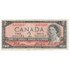 BC-38a 1954 Canada $2 Beattie-Coyne, R/B, F-VF (F15)
