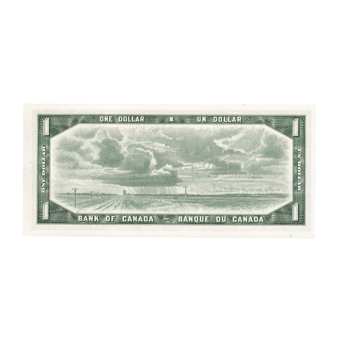 BC-37b-i 1954 Canada $1 Beattie-Rasminsky, B/Z, Choice Uncirculated (CUNC63)