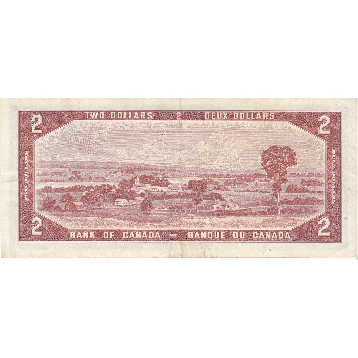 BC-38b 1954 Canada $2 Beattie-Rasminsky, O/R, Extra Fine (EF40)
