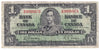 BC-21c 1937 Canada $1 Gordon-Towers, D/M, F-VF (F15)