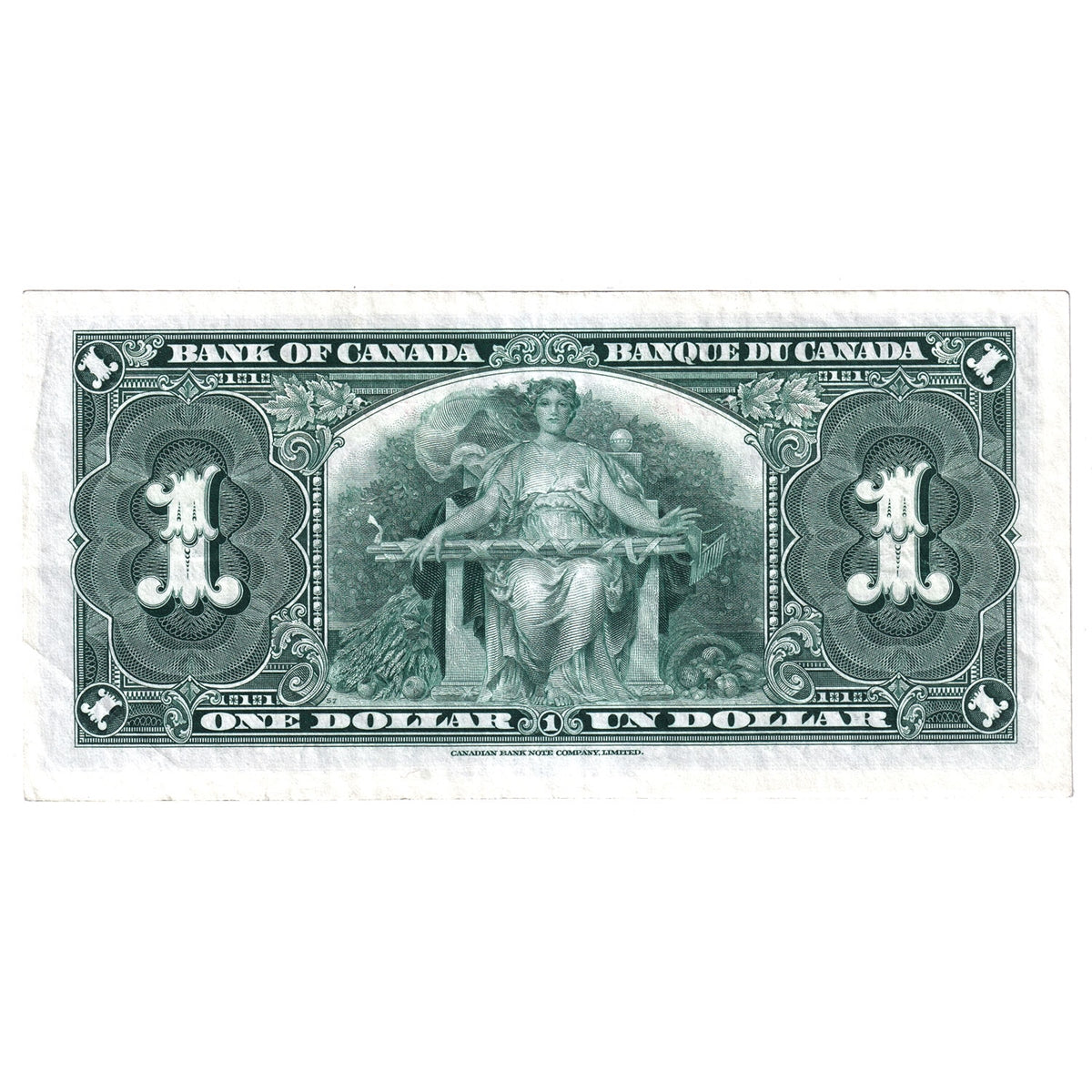 BC-21d 1937 Canada $1 Coyne-Towers, W/M, Extra Fine (EF40)