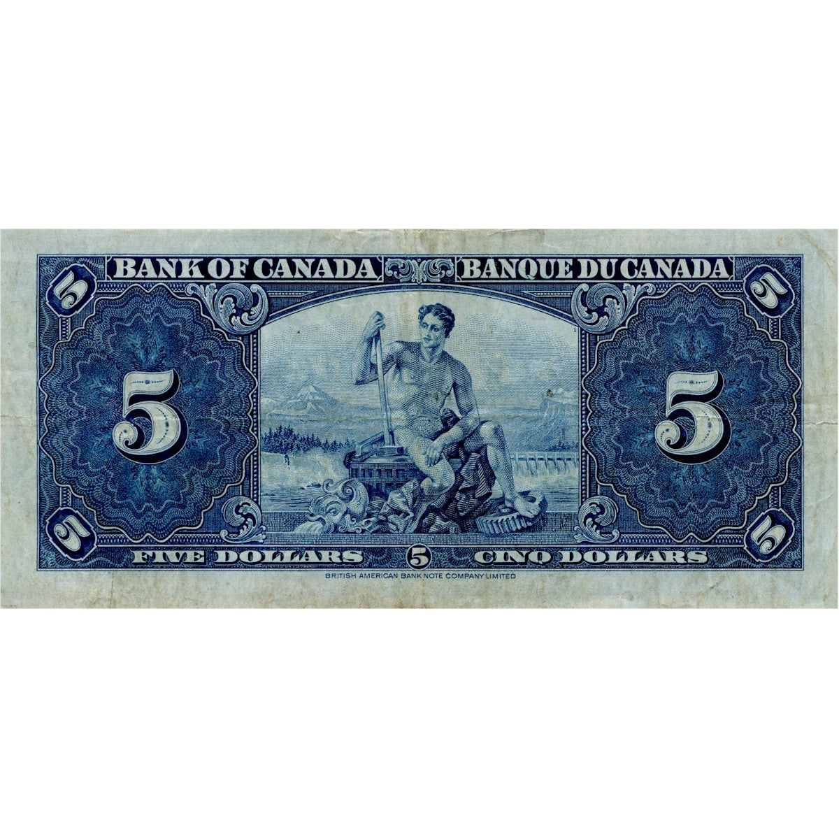 BC-23b 1937 Canada $5 Gordon-Towers, S/C, Fine (F12)