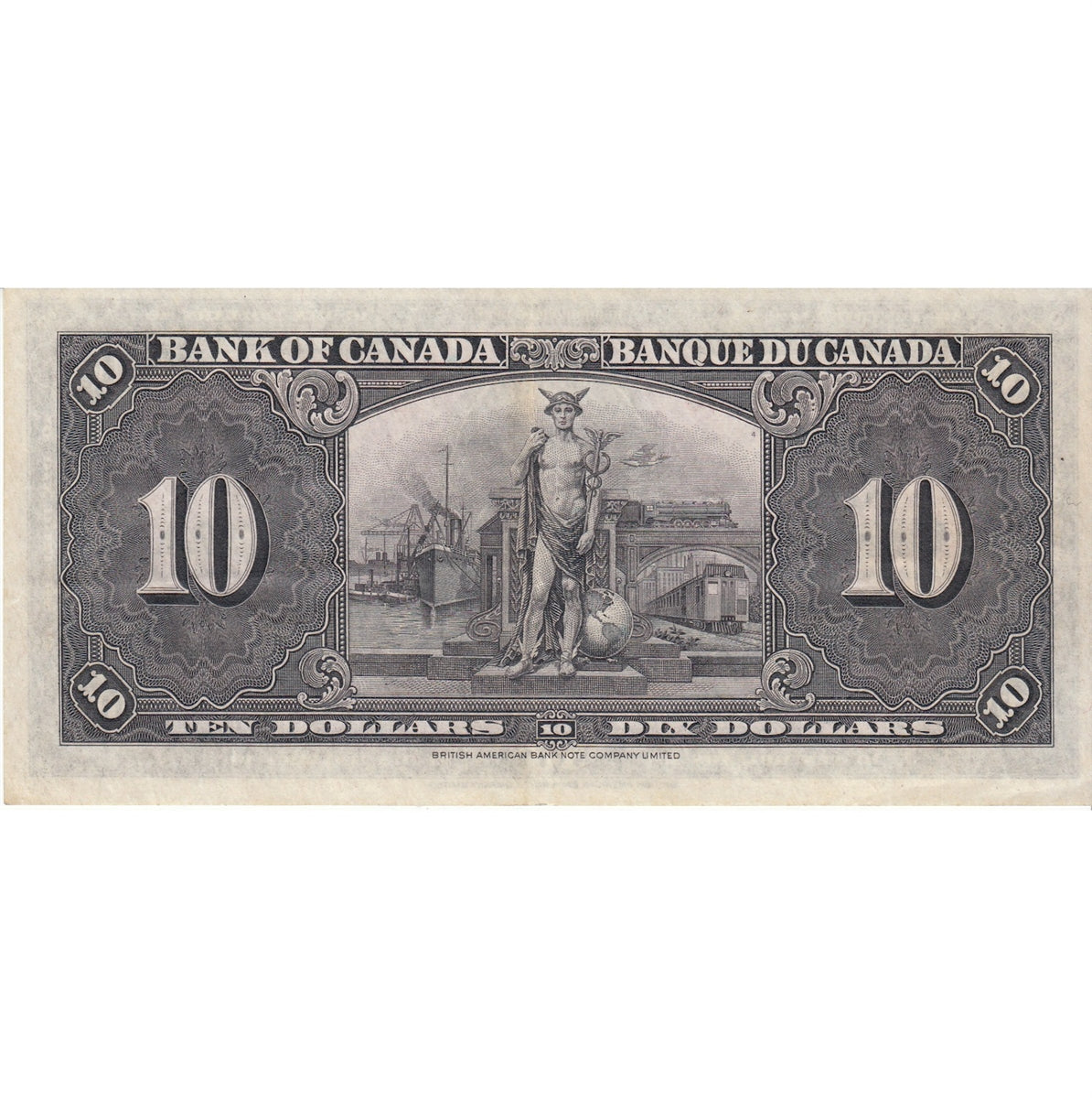 BC-24b 1937 Canada $10 Gordon-Towers, D/D, Extra Fine (EF40)