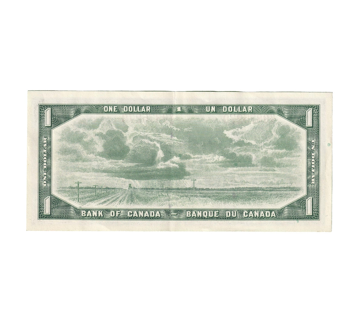 BC-37b-i 1954 Canada $1 Beattie-Rasminsky, O/Z, EF-AU (EF45)