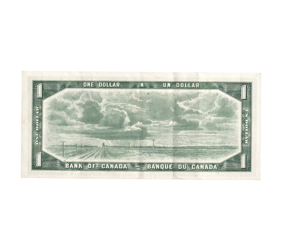 BC-37b-i 1954 Canada $1 Beattie-Rasminsky, O/Z, Extra Fine (EF40)